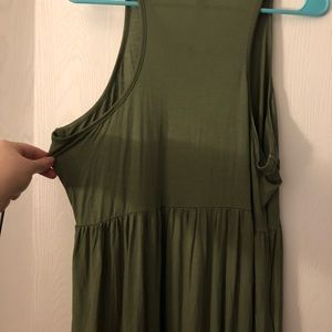 Olive green maxi dress